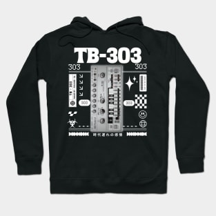 TB 303 - The Acid box (White) Hoodie